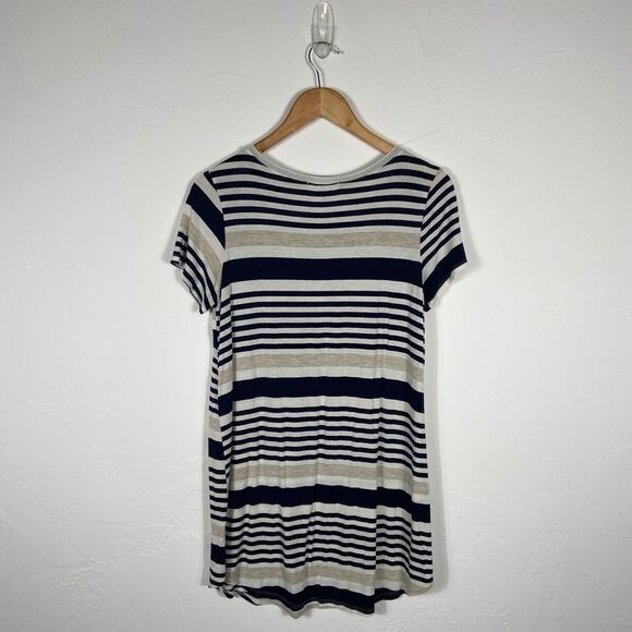 Wasabi+Mint Striped Navy/Tan/White Dress - Picture 4 of 4